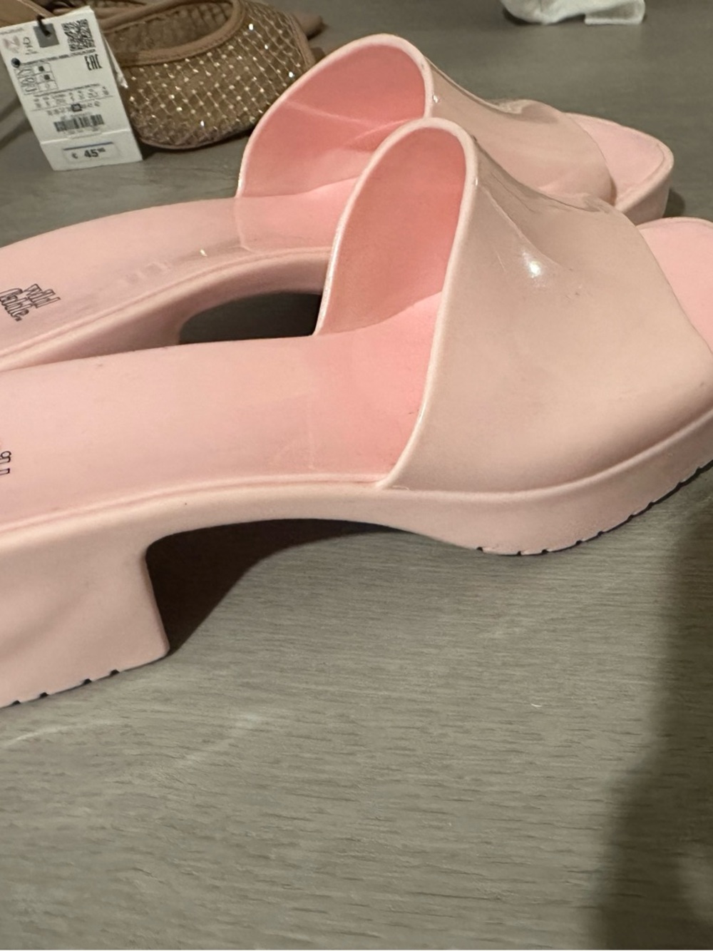 wild fable Pastel Pink Patent Slide Block Heels - Picture 2 of 2